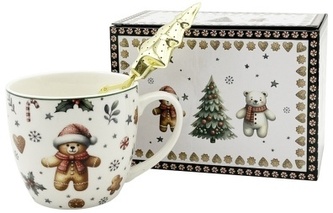 Porcelánový hrnek s čajovým sítkem Christmas Cuties