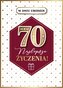 Karnet GM najlepsze zyczenia 70 czerwone złote rąby