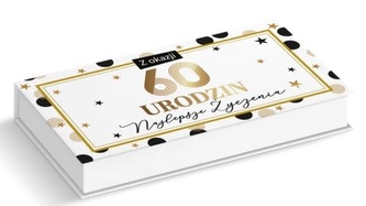 Pudełko ozdobne z okazji 60 urodzin 18x9cm PD-29
