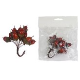 Dekorace žalud na drátku, 12 ks X7611-18