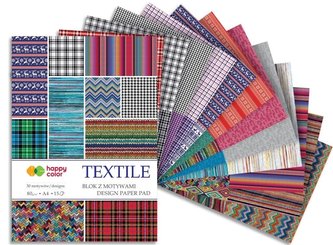 A4/15K podložka s Textilnými motívmi 80g HAPPY COLOR