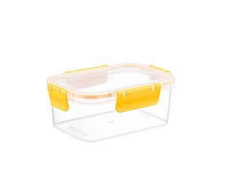 PLASTOVÁ NÁDOBA NA UCHOVÁVÁNÍ POTRAVIN OBDELNÍKOVÁ CLIP GUARD 900ML ŽLUTÁ