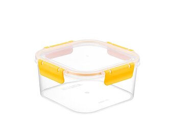 PLASTOVÁ NÁDOBA NA UCHOVÁVÁNÍ POTRAVIN ČTVERECOVÁ CLIP GUARD 1,8L ŽLUTÁ