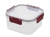 PLASTOVÁ NÁDOBA NA UCHOVÁVÁNÍ POTRAVIN ČTVERECOVÁ CLIP GUARD 2,9L ČERVENÁ