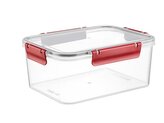 PLASTOVÁ NÁDOBA NA UCHOVÁVÁNÍ POTRAVIN OBDELNÍKOVÁ CLIP GUARD 2,85L ČERVENÁ