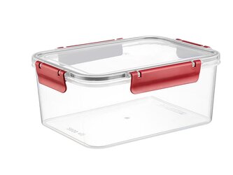 PLASTOVÁ NÁDOBA NA UCHOVÁVÁNÍ POTRAVIN OBDELNÍKOVÁ CLIP GUARD 2,85L ČERVENÁ