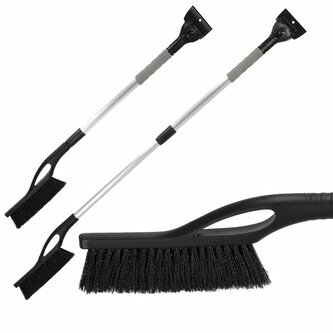 Škrabka na auto se smetáčkem 127 cm SPRINGOS HA5245 černá