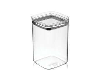 PLASTOVÁ NÁDOBA NA UCHOVÁVÁNÍ POTRAVIN ČTVERECOVÁ CRYSTAL 1,4L