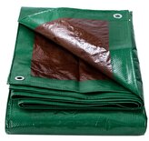 Plachta krycí s kovovými oky 120g/m2 - zelená - 3x3m