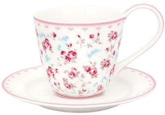 Porcelánový šálek a podšálek Elsy White