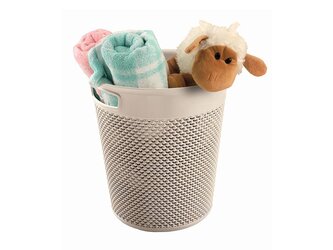 KULATÝ PLASTOVÝ KOŠ LAVADO 28X30CM 12L KRÉMOVÝ