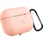 iWant Airpods Pro 3 silikonové pouzdro s karabinou růžové
