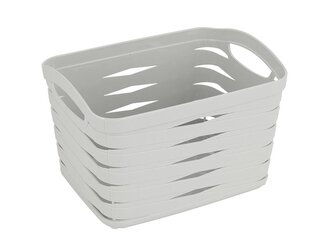 PLASTOVÝ KOŠÍK LINEA 26X20X17CM 6,6L ŠEDÝ