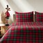 Pościel | TARTAN | flanelowa czerwona w kratę | 160x200 + 2*50x60 cm | 708466