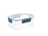 PLASTOVÁ NÁDOBA NA UCHOVÁVÁNÍ POTRAVIN OBDELNÍKOVÁ CLIP GUARD 900ML MODRÁ