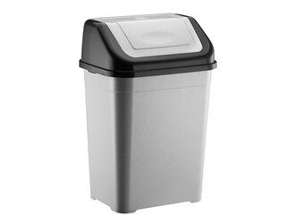 PLASTOVÝ ODPADKOVÝ KOŠ CLASSIC 5L S VÍKEM ŠEDÝ