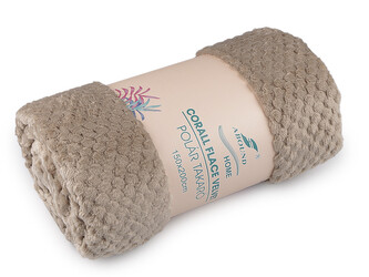 Deka mikroflanel strukturovaný 150x200 cm - 1 ks - 7 béžová