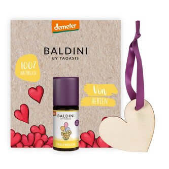 TAOASIS Baldini Aroma mini set From the Heart BIO (5 ml) - dřevěná visačka jako difuzér TAOASIS Baldini Aroma mini set From the Heart BIO (5 ml) - dřevěná visačka jako difuzér