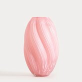 Wazon | SWIRL | szklany zakręcony różowy | 17x26,5 cm | 750236