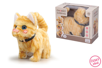 Kočka chodící s efekty 16cm - český obal