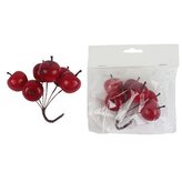 Dekorační jablíčka na drátku, 6 ks X7610-08