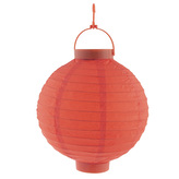 Lampion se světlem 20 cm, červená