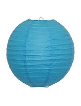 Lampion papírový 25 cm, modrý