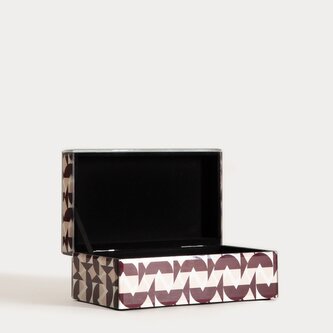 Szkatułka na biżuterię | CHERRY CHIC | ze wzorem bordowym | 20x12x8 cm | 753145 Szkatułka na biżuterię | CHERRY CHIC | ze wzorem bordowym | 20x12x8 cm | 753145