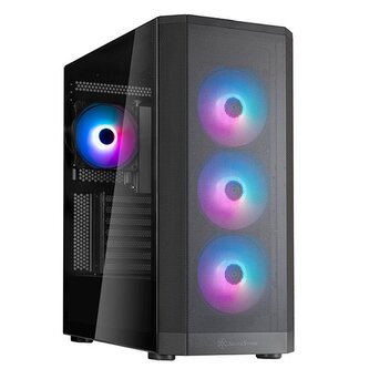 SilverStone FARA 514X, Midi-Tower skříň, 4x RGB větráky v balení, podpora 2x 360mm radiátoru, černý