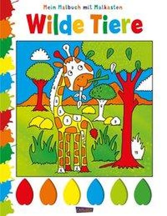 Mein Malbuch mit Malkasten: Wilde Tiere