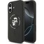 Karl Lagerfeld Liquid Silicone Karl and Choupette MagSafe kryt iPhone 17 černý