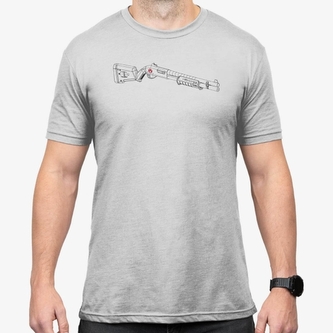 Tričko Magpul® SGA® Blueprint Blend T-Shirt Stone Gray Heather S
