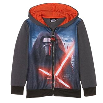 Chlapecká mikina STAR WARS tepláková na zip, šedá, velikost: 104 Chlapecká mikina STAR WARS tepláková na zip, šedá, velikost: 104
