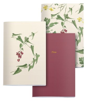 Miquelrius poznámkový deníček Botanical Flora mix motivů A5 - sada 3 ks