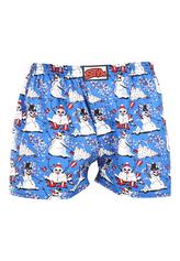 Pánské trenky Styx art klasická guma Vánoce sněhuláci (A1751) XL