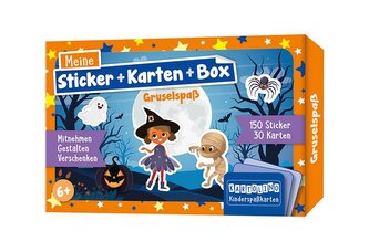 Meine Sticker + Karten + Box - Gruselspaß