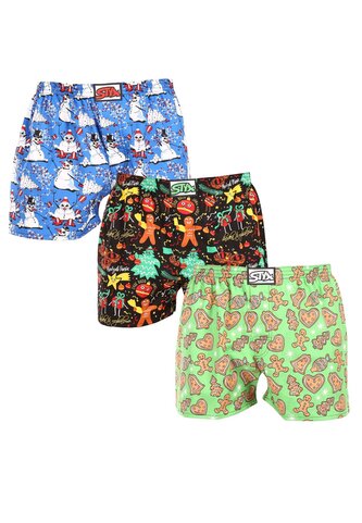 3PACK pánské trenky Styx art klasická guma vícebarevné (3A17134) XXL