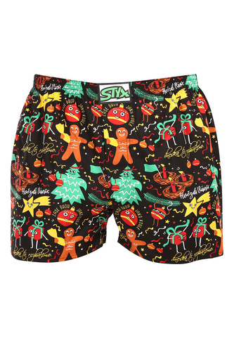 Pánské trenky Styx art klasická guma Vánoce ozdoby (A1754) XXL