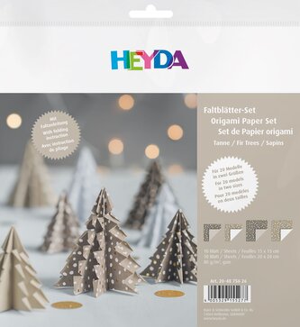 Sada origami papírů 20x20 hvězdy šedé