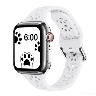 Řemínek s pacičkami a přezkovým zapínáním pro Apple Watch 42/44/45/46/49mm,Bílý