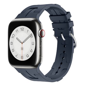 Silikonový řemínek se vzorkem pro Apple Watch 38/40/41mm,Tmavě modrá