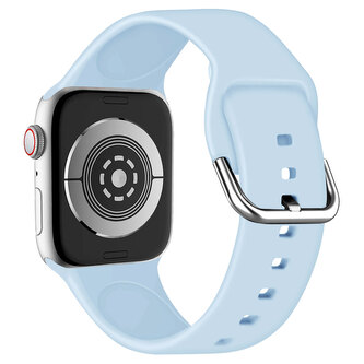 Jednobarevný řemínek s přezkou pro Apple Watch 38/40/41/42(S10)mm,Modro-Šedá