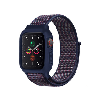 Nylonový set 2v1 pro Apple Watch 42/44/45mm,Modro-Fialová