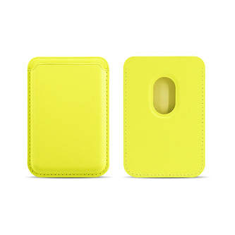 Magsafe magnetická koženková peněženka na telefon,Žlutá