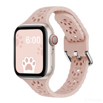 Řemínek s pacičkami a přezkovým zapínáním pro Apple Watch 42/44/45/46/49mm,Lososový