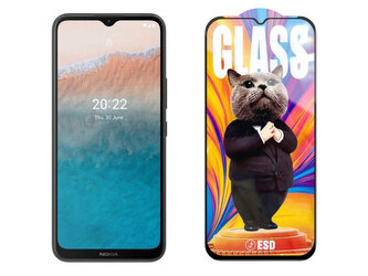 3D Ochranné tvrzené sklo na Nokia C31 - Mr. Cat ESD