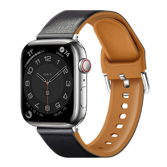 Řemínek z umělé kůže pro Apple Watch 38/40/41/42(S10)mm,Černá