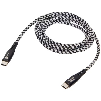 Nabíjecí a datový kabel USB-C to USB-C 60 W,Černo-Bílý