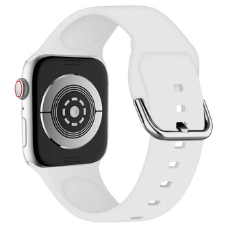 Jednobarevný řemínek s přezkou pro Apple Watch 38/40/41/42(S10)mm,Bílá