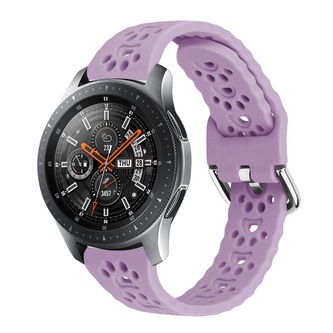 Řemínek s perforovanými pacičkami a přezkovým zapínáním 22mm,Levandulový